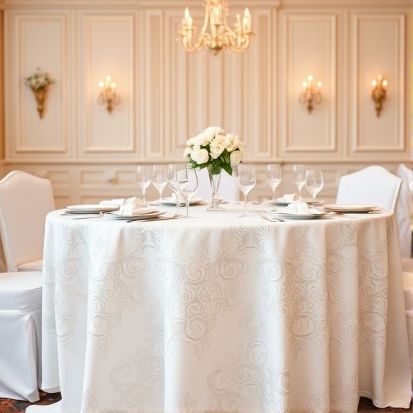 Waffle Party Tablecloth (Ceremonial White) - Image 3