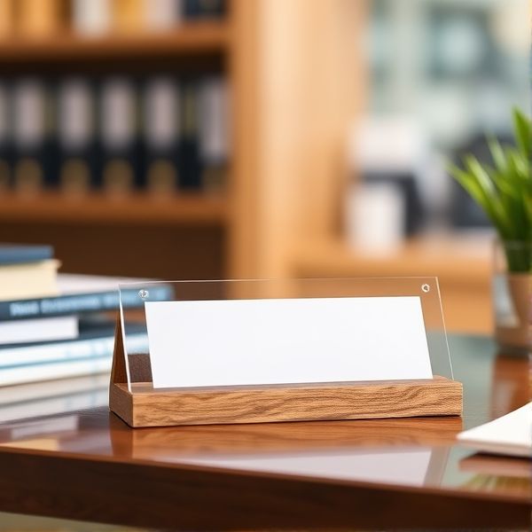 Desk Nameplate Set (Holder + 50 Inserts) - Image 2